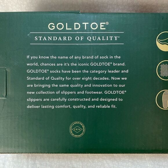 GOLDTOE Men's Size Small (7) Black Memory Foam Slippers. - Picture 6 of 7